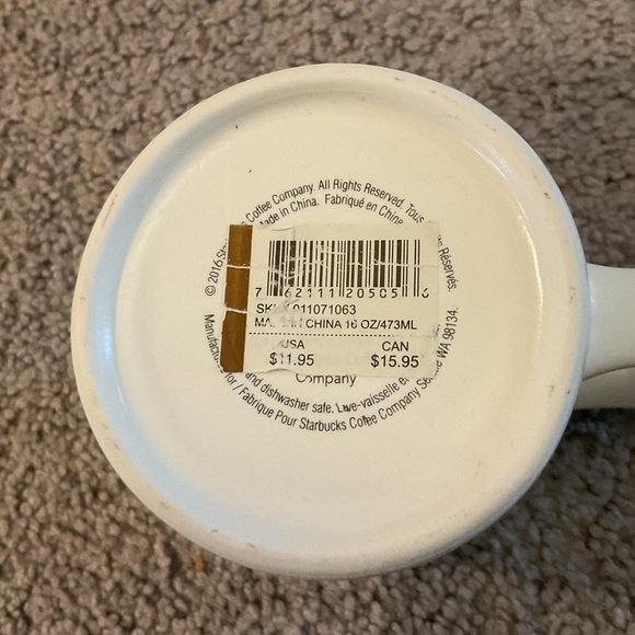 Starbucks’s Coffeee Company Vintage Signature White Gold Collectible Mug Cup Y2K - Picture 3 of 4